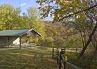 Monte Sano Nature Preserve Environmental Education Picnic Pavilion in Fall. Photo by Jerry Green