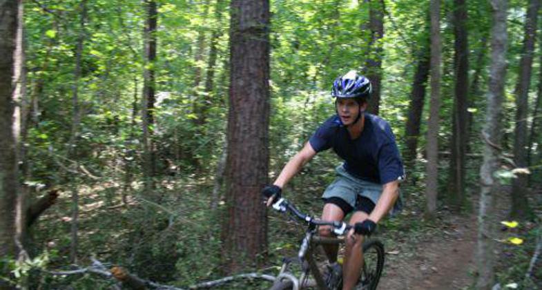 Rider Sokol MTB Trails. Photo by Michael Hayes