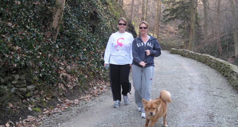 Even on a chilly February day, the Trail is busy.