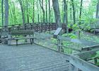 WWII rest area and Pelechek Bridge on Veterans Trail. Photo by Jeffrey H. Peck