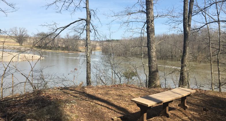 Scenic overlook of St. Francis River/Wappapello Dam Spillway area. Photo by Donna Kridelbaugh.
