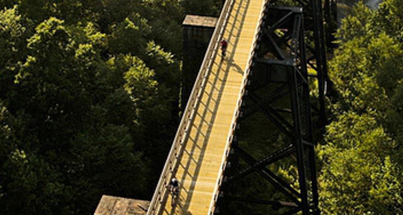 Biking on High Bridge Trail