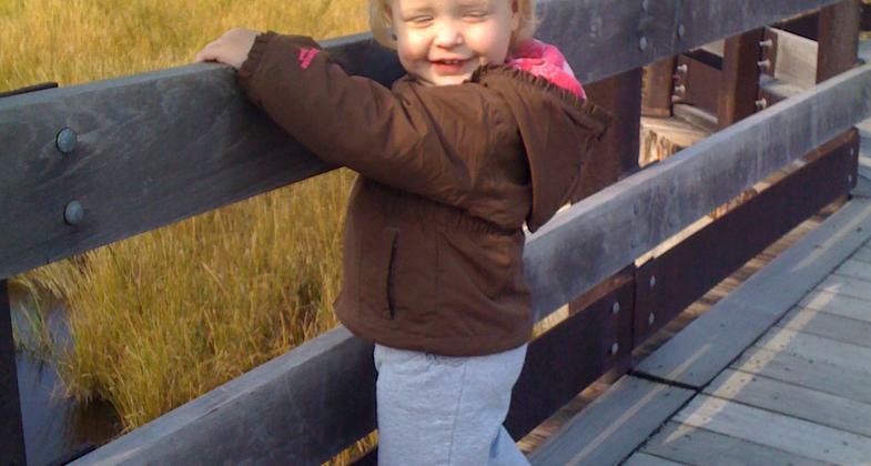 Kids walking the Junction and Breakwater Trail in Cape Henlopen State Park. Photo by Avery Dunn.