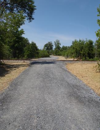 Trail crossing private rail line