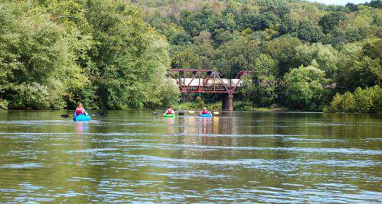 Kiski-Conemaugh water trail users will pass by several bridge piers, rail road and old automobile bridges. Photo by Allegheny Ridge Corporation