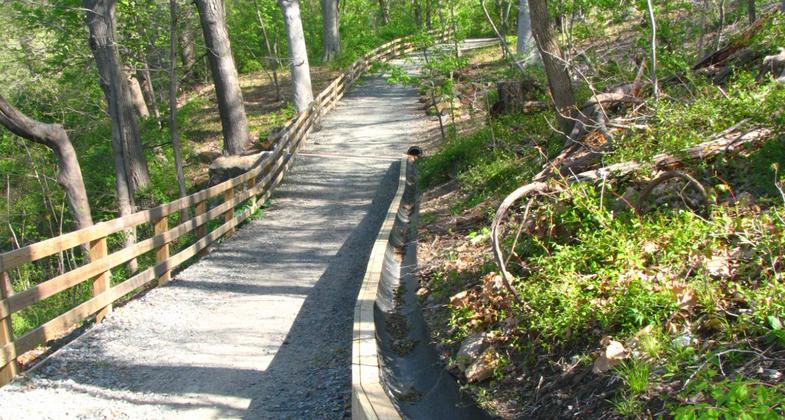 Scenic views of the Alapocas Run Blue Rocks along the Northern Delaware Greenway Trail. Photo by Delaware State Parks.