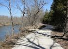 The trail winds along the Pomme de Terre River. Photo by Devin Holt