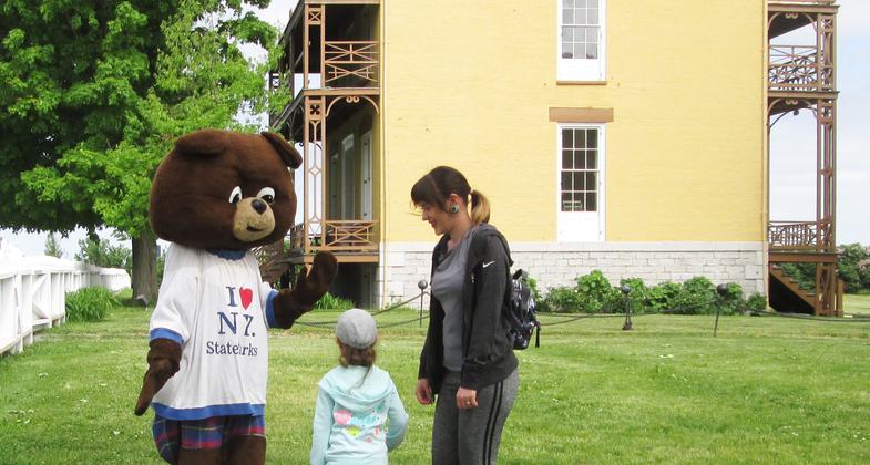 "We're Going on a Bear Hunt."  Visitors search for the elusive bear on National Trails Day 2018. Photo by Constance Barone.