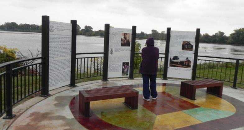 One of 11 Native American Tribal kiosks. Photo by K. Delcore