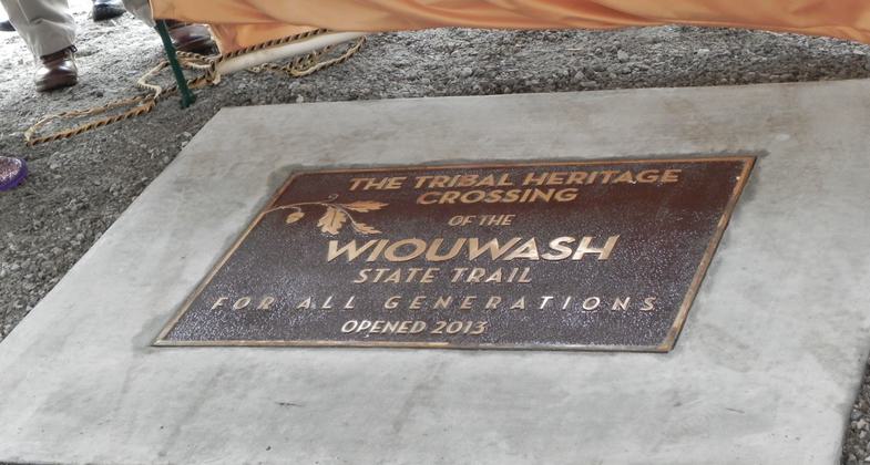 Official stone connecting Tribal Heritage Crossing.