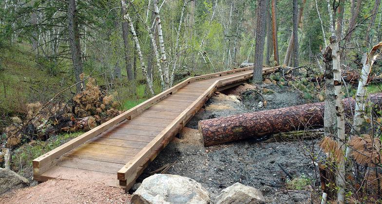 Water Crossing - Blackberry Trail. Photo by Marvin Achtenburg