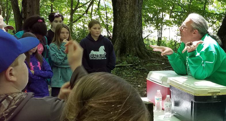 trail marker at MVB trail. Photo by Ann Scharoun