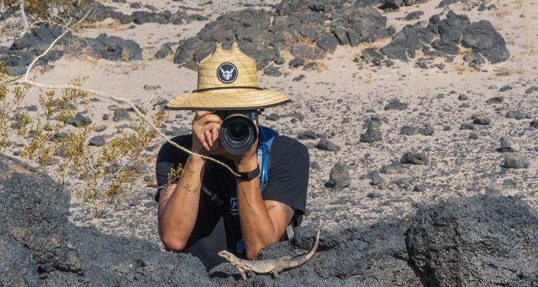 Photo by Kyle Sullivan. Amboy Crater is a popular destination for photographers.