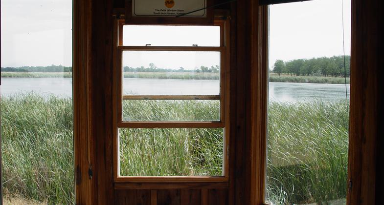 A view from inside Migrants Mile's photo blind.