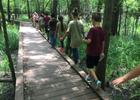 Playing 'Follow The Leader' on Knobby Knees Trail. Photo by Laurie Lomas Gonzales