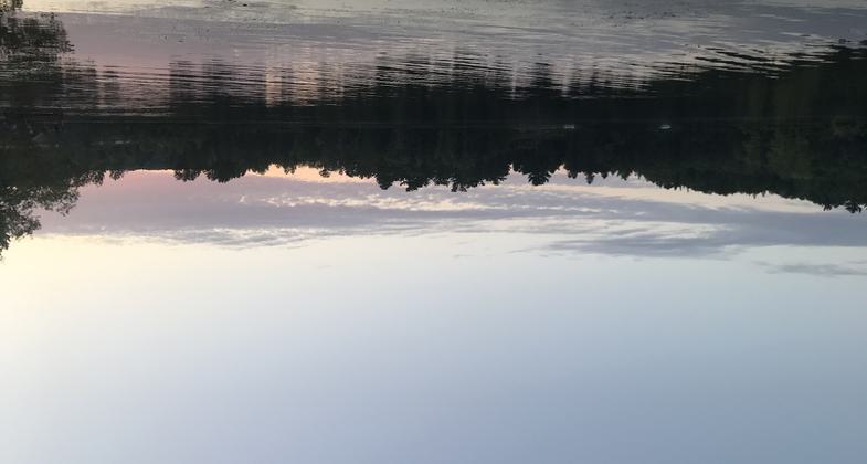 Down river from HWY 23 bridge. Photo by Fred Morgan.