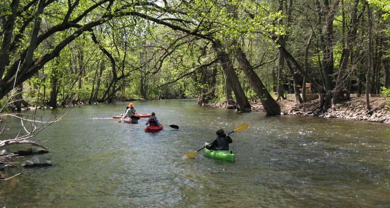 Primary Photo Musconetcong River and Kayakers. Photo by John Brunner