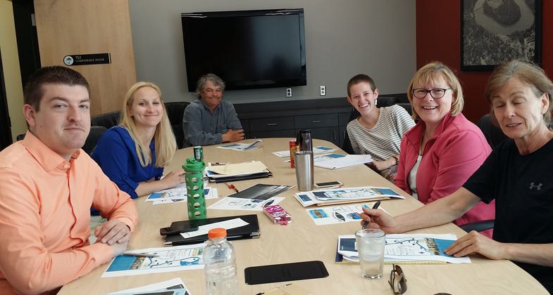 Photo of CRWT committee meeting; meetings were held bi-monthly for two years.