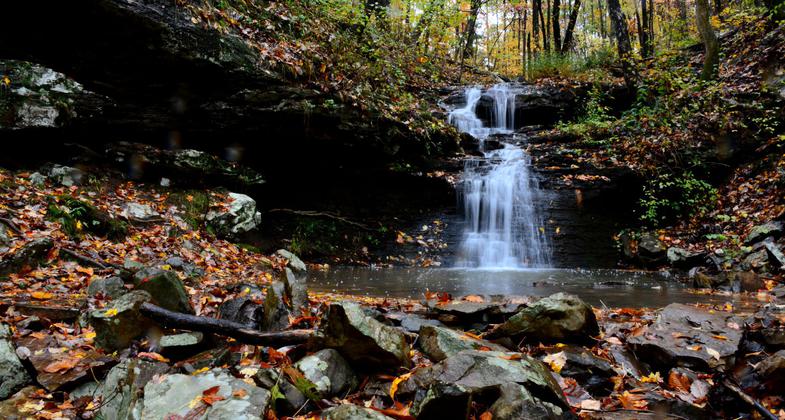 Alum Falls on Green Mountain Nature Preserve. Photo by Jeff Schreier