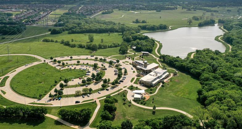 Aerial Photo of Woodruff & Oak Point Trails.