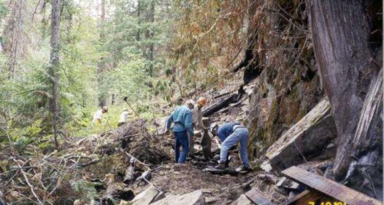 Trail work, photo by Bill Fansler.
