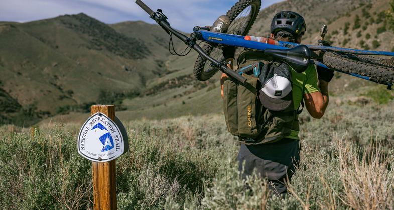 The previously overgrown state of the Toiyabe Crest Trail looking into Washington Creek Canyon. Photo by Ken Etzel.