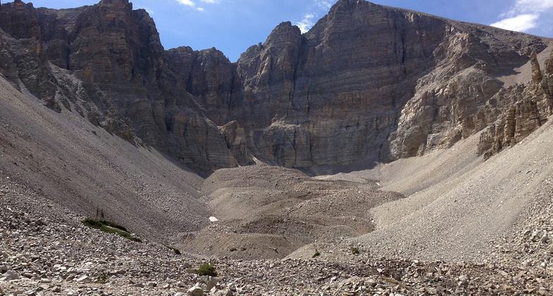 View up towards Wheeler Peak. Photo by Famartin.
