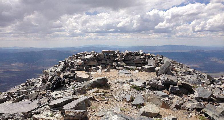 The summit of Wheeler Peak. Photo by Famartin.