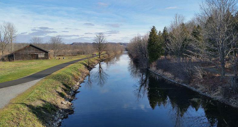 Old Erie Canal State Historic Park, at Cedar Bay Park, DeWitt, NY. Photo by DASonnenfeld.
