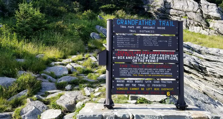 Grandfather Trail trailhead. Photo by John Caveny.