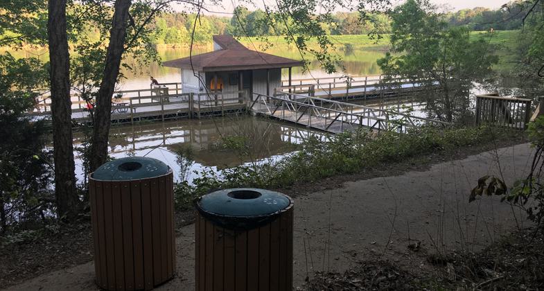 The dock area (their use to be paddle boats but that was removed. Photo by Martin Brossman.