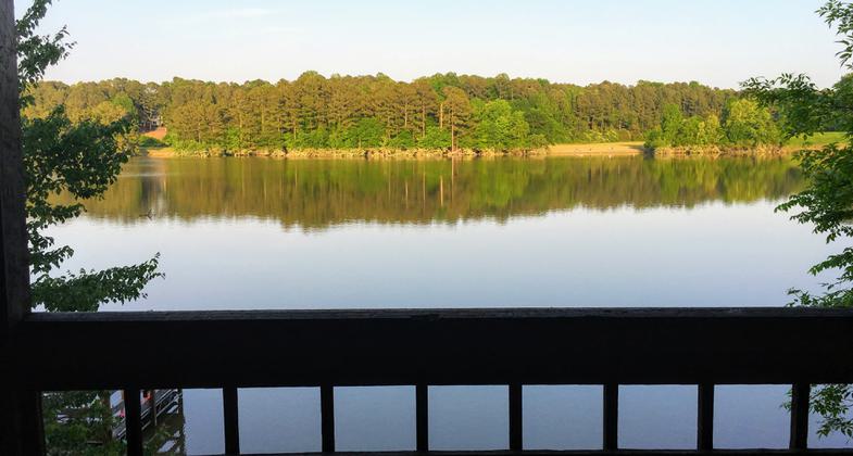 View from the deck attached to the building with the public bathrooms. Photo by Martin Brossman.