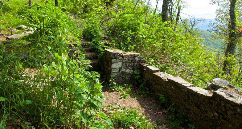 Remants of the Buck Spring Lodge on the Shut-In Trail. Photo by Ken Hurley.