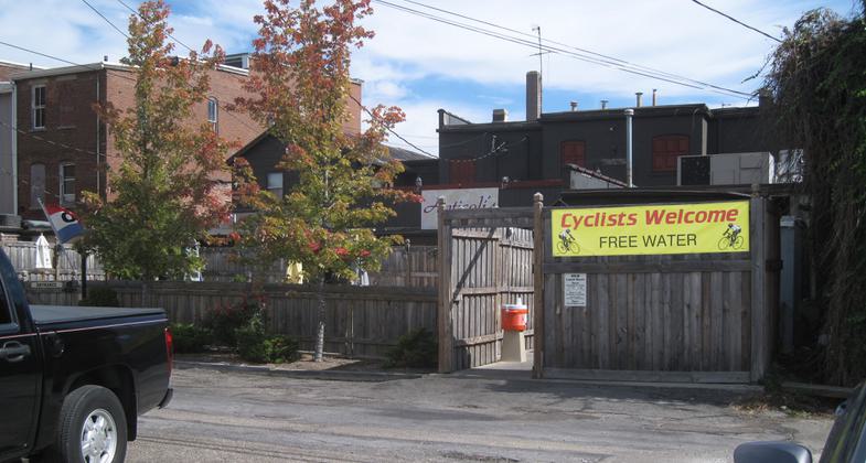 Cyclists Welcome. Photo by Mary Shaw.