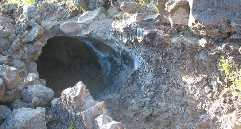 The Lava Cast Forest Trail is a paved, barrier-free interpretive trail. Photo by Linda Thomas and Lane Thomas.