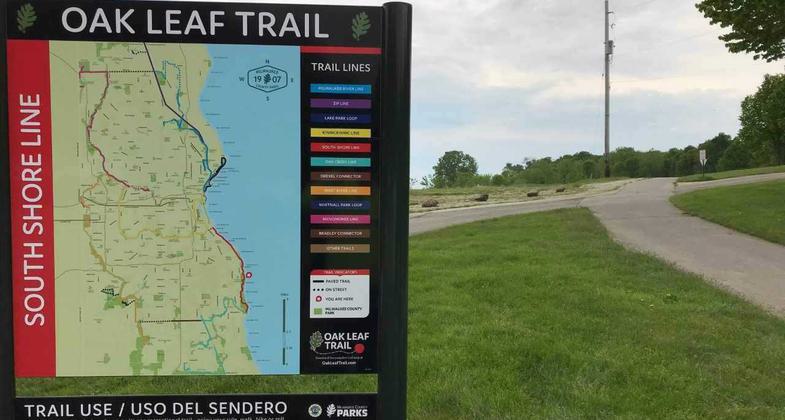 South Shore Line trail map. Photo by Milwaukee Co. Parks.