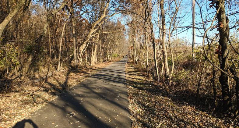 Philly to VF Bikeway - near Betzwood picnic area in Valley Forge NHP - 11-28-2017. Photo by Jim Walla.