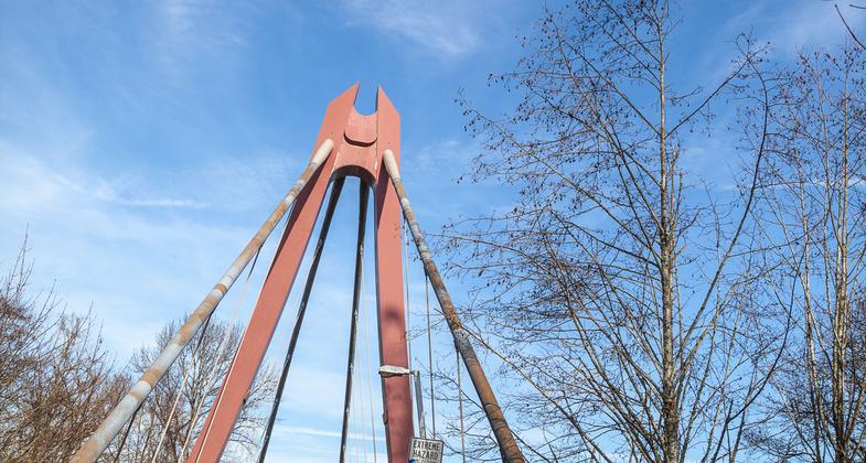 The northern section of the trail, which traverses both sides of the river.
