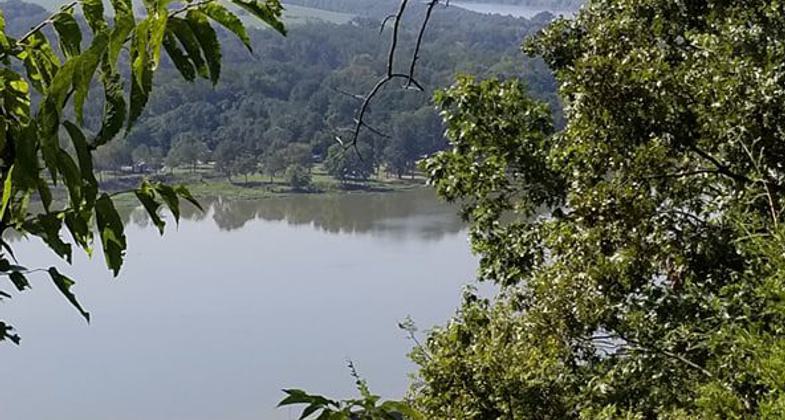 View of Ozark Lake bluff overlook. Photo by Barbara Reed.