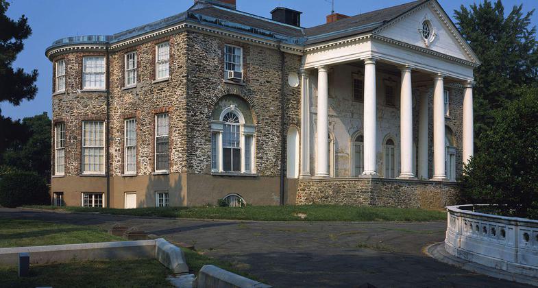 The Woodlands is a National Historic Landmark and on the NRHP since December 24, 1967. Photo by Joseph Elliott/wiki.