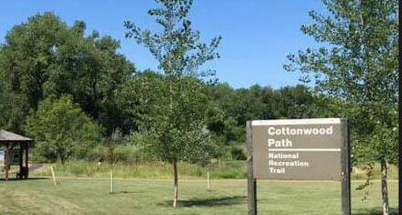 Maintenance on the Cottonwood Path. Photo by Oahe Downstream Rec.