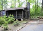 Historic District log cabin in Table Rock State Park. Photo by Bill Fitzpatrick.
