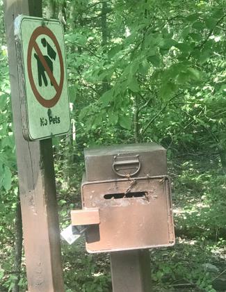 Dogs permitted on trail, no dogs permitted in Day Use Area. Photo by Andrew McDonagh.