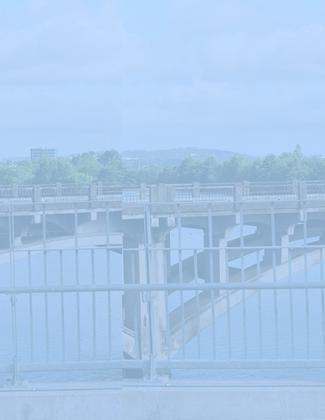 Historic Lamar Blvd. Bridge with new bridge parallel to it. Photo by R. E. Martin.
