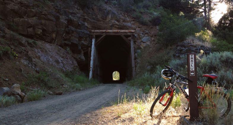 Tunnel on the Bizz Johnson Trail, near Susanville, CA; photo by Dana Buzzelli, International Youth Leadership Foundation.