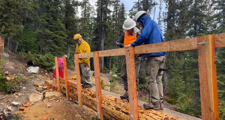 2025 Photo Contest Winner - Trail Work Category. Photo by Allen Jirick - Methow Valley Trails Collaborative