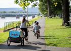 Bikers on the Riverfront Trail. Photo by Josh Killian Photography