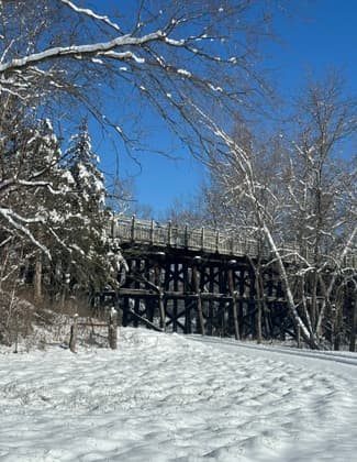 Landowners view of the whistle stop bridge