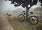 Foggy mornings and quiet rides – serenity on two wheels. Photo by Don Wendell