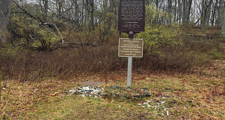 Flight crash debris